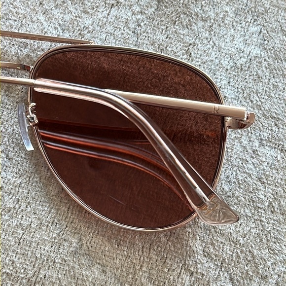 Brand New Rachel Roy Aviator Sunglasses Mirrored Rose Gold Tone Rimless main image 7